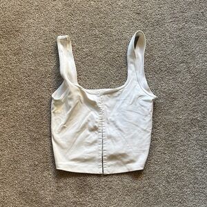 Abercrombie & Fitch White Crop Top